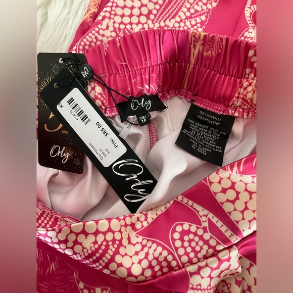 🌸 VIBRANT PINK TROPICAL 🌴 PRINT PANTS - Picture 12 of 16